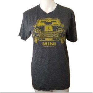 Womens Mini Cooper Graphic Tee T-Shirt Size S Gray Single Stitch Print USA